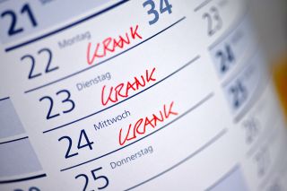 Foto: Kalender mit Krankentagen